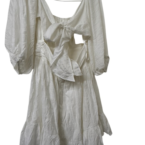 Hello Molly Ivory Dress with Puff Sleeves - Picture 3 of 11